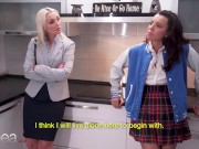 Lesbea Blonde estate agent makes college girl an offer she can't refuse 2/16