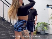 Horny neighbor spies on big booty trainer KarenSleent and uses her tight body for pleasure 2/16