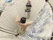 Hot body, steamy water—after-gym solo shower tease 😈 Full video on profile