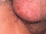 My lover fills my tits with semen and my husband sucks my tits and my lover's cock