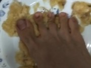 Mash the banana with my foot... Eat it, slave! 10/16