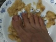 Mash the banana with my foot... Eat it, slave! 11/16