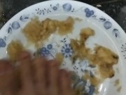 Mash the banana with my foot... Eat it, slave! 12/16