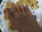 Mash the banana with my foot... Eat it, slave! 9/16