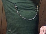 Femdom Mistress tied her Sub and gives him Rough Handjob with 2 Ruined Orgasms 4/16