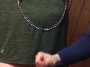 Femdom Mistress tied her Sub and gives him Rough Handjob with 2 Ruined Orgasms 6/16