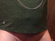 Femdom Mistress tied her Sub and gives him Rough Handjob with 2 Ruined Orgasms 9/16