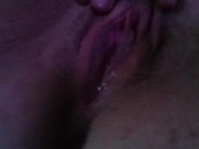 alone pussy drips wetness as fingers stroke it 7/16