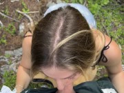 Sneaking off trail to fuck in the woods 2/16