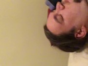 dirty talking spit on my own face, fingering my hole 16/16