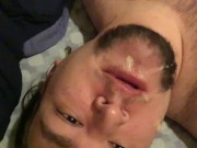 dirty talking spit on my own face, fingering my hole 5/16