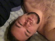 dirty talking spit on my own face, fingering my hole 9/16