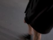 Vecina pillada en la calle deja correrme dentro con la tanga de lado 3/16