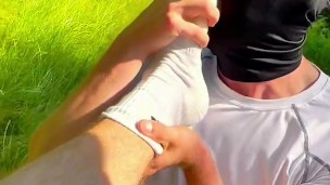 Czech Hunter SneakMaster96 Foot Worship smelly stinky feet white socks TN Polish twink german bare