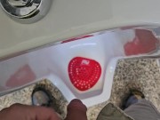 Uncut Pissing in a Public Urinal at a Gas Station 11/16