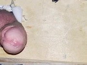 Sissy Emma has quick hands free milking on new fuck machine bench 13/16