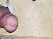 Sissy Emma has quick hands free milking on new fuck machine bench 15/16