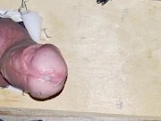 Sissy Emma has quick hands free milking on new fuck machine bench 16/16