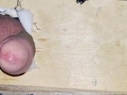 Sissy Emma has quick hands free milking on new fuck machine bench 3/16