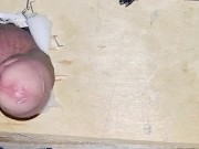 Sissy Emma has quick hands free milking on new fuck machine bench 6/16