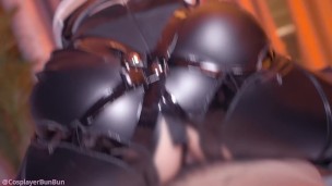 【ゼン◯ロ　イヴ◯ン💛】「子宮壊れるうぅ♡♡」ローション手コキ素股射精管理えっち♡肉バ◯ブにしようとしたら寝バックオホイキ雌堕ち💛