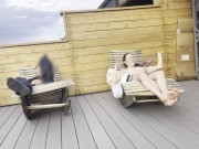 She looked down at the street while stroking me 😮‍💨 Full video on profile 13/16