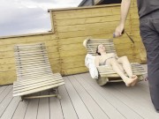 She kept eye contact while stroking me on the roof 👀 Full video on profile 11/16