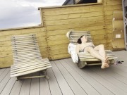 She kept eye contact while stroking me on the roof 👀 Full video on profile 15/16