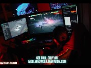 Lusty Succubus stripped a gamer of his Virginity. Femdom, Rimming, Strapon - MollyRedWolf 16/16