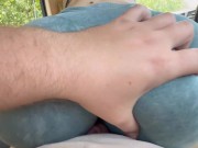 Grinding and Making Stepbro Cum in the Car 14/16
