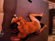 Hubby gets spitroasted and fucked by me and my boyfriend in a very sexy bi MMF 1/16