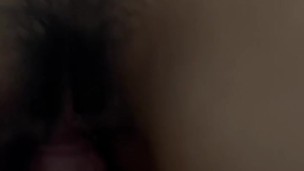 She gives me a blowjob, I fuck her missionary until I cum inside her