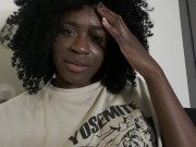 Black stepsister facetime turns into pussy play and POV squirting cumshow 3/16