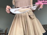 Little babe's dirty panties will make you smell her pussy and make your cock very hard for me 9/16