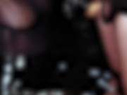 Dirty Girl in Shiny Spandex and Latex Skirt gives Handjob till Cum 12/16