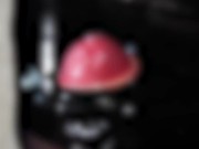 Dirty Girl in Shiny Spandex and Latex Skirt gives Handjob till Cum 13/16