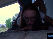 Czech XXX - Sweet ass Czech is fucked in public under a bridge 14/16