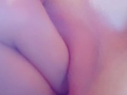 Laying on the couch.. would you be able to keep your fingers out of this pussy?