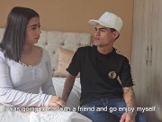 Curvy Brunette Latina Stepsister Catches Her Stepbrother Danyel Mast Spying and Teases Him Until The 2/16