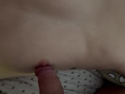 Petite pipe à l hôtel qui fini avec du sperme sur mes petits seins 8/16