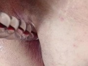 Preparing to get penetrate by using my glass toy 10/16