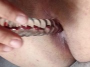 Preparing to get penetrate by using my glass toy 5/16
