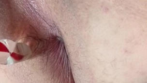 Preparing to get penetrate by using my glass toy