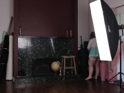 Curvy Content Creator Bea York Cleans Up After Photoshoot with Tits Out 15/16