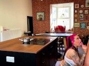 Hayley Quinn Swallows Meat Whole On Her Cooking Show 6/16