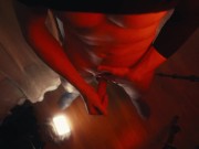 Handjob and big cumshot on the floor in RED Room !! 11/16