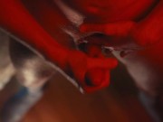 Handjob and big cumshot on the floor in RED Room !! 14/16