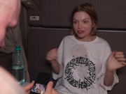 Unexpected teen sex on the train. Wet T-shirt. 3/16