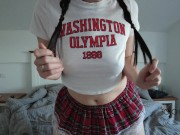 Innocent schoolgirl masturbates to orgasm 16/16