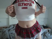 Innocent schoolgirl masturbates to orgasm 2/16